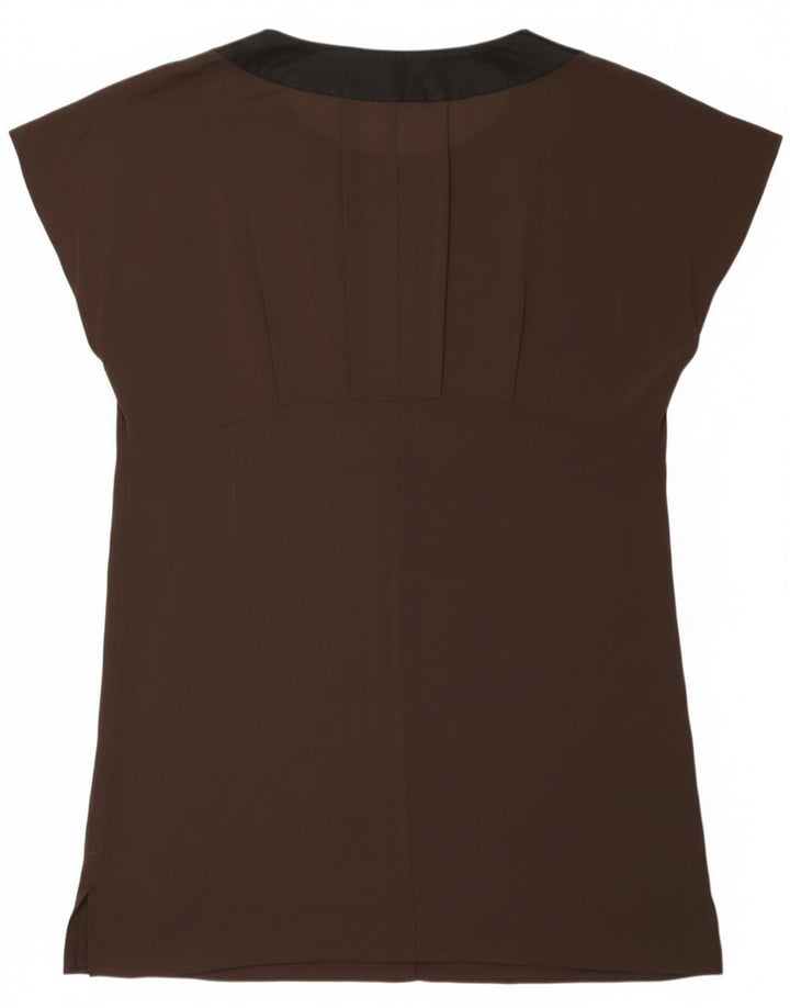Blusa da donna Persona taglia 23 in viscosa marrone medio