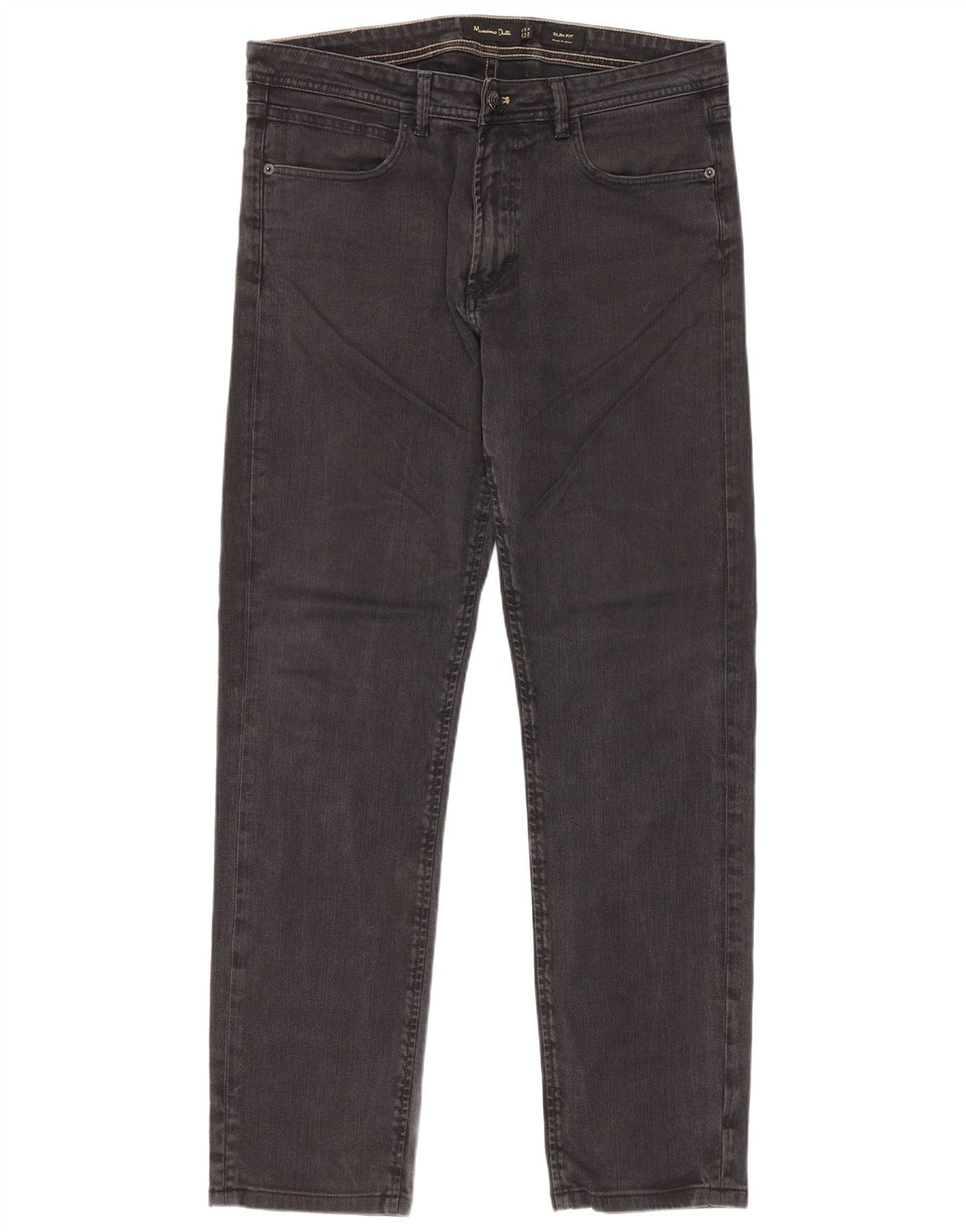 Jeans slim da uomo Massimo Dutti EU 42 Large W32 L30 Cotone grigio