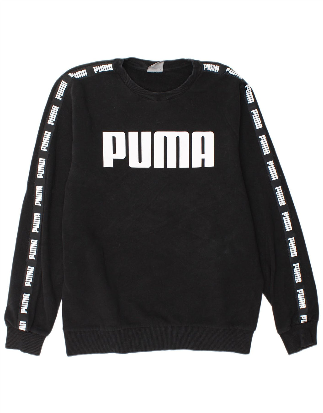 PUMA Felpa con grafica da uomo Maglione grande in cotone nero