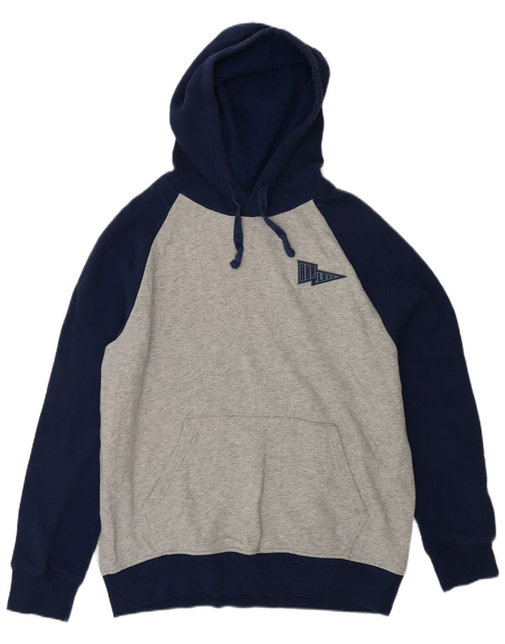 Felpa con cappuccio da uomo HURLEY in cotone color block grigio medio
