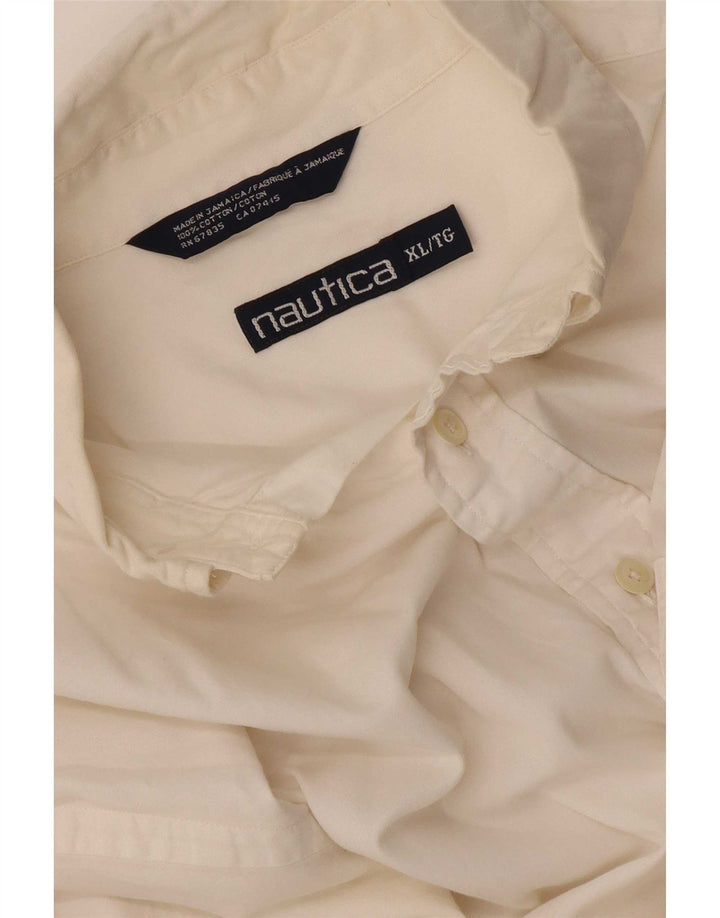 Camicia da uomo Nautica XL in cotone bianco