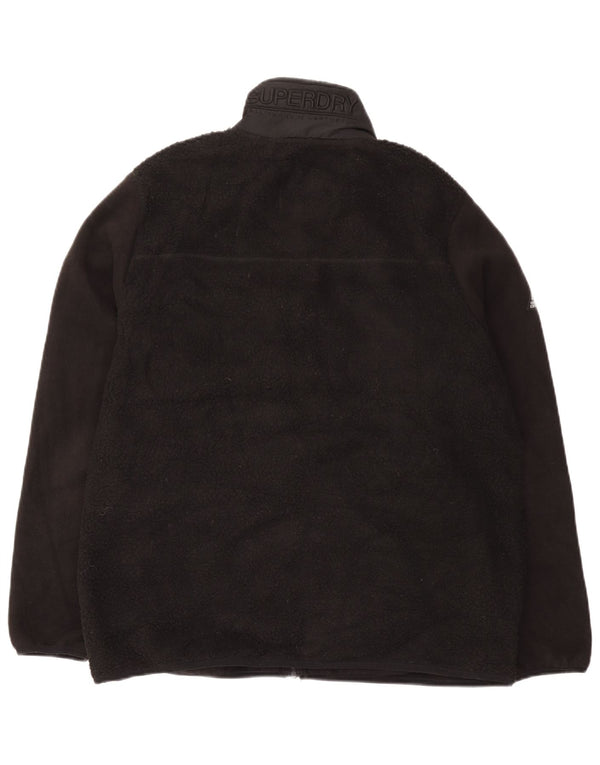 Giacca in pile da uomo Superdry UK 44 2XL poliestere nero