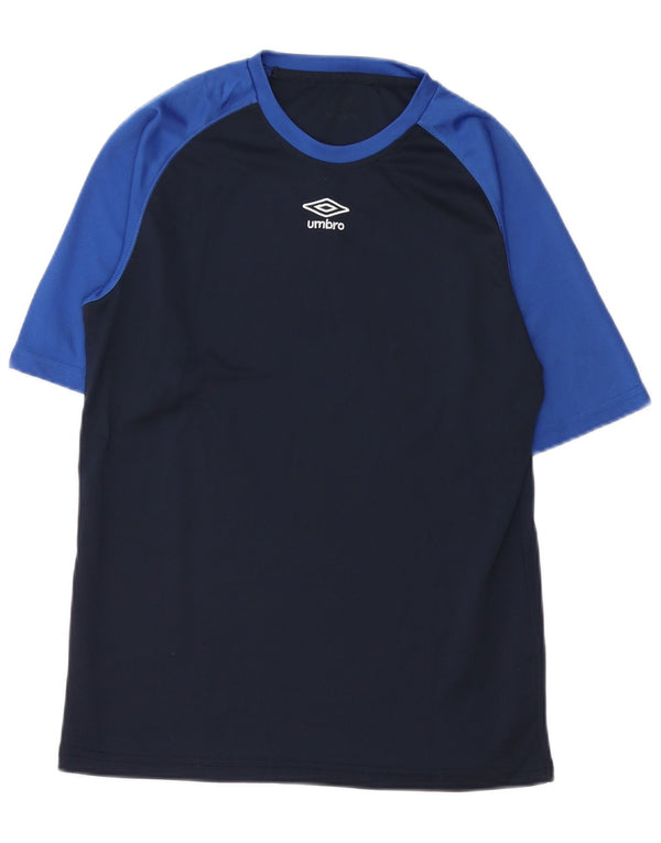 T-shirt da uomo Umbro Top Small blu navy in poliestere color block