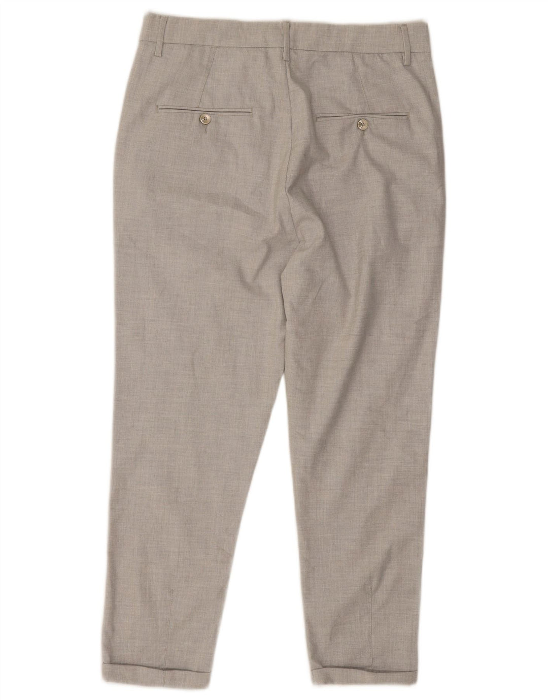 Pantaloni chino con pegging da uomo Zara EU 40 medio W31 L24 poliestere grigio