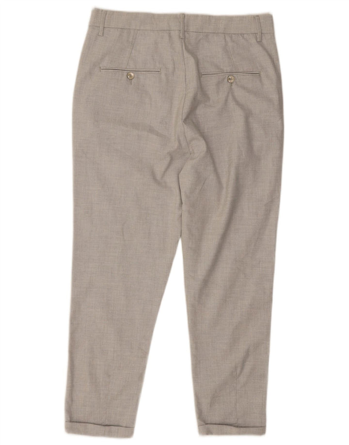 Pantaloni chino con pegging da uomo Zara EU 40 medio W31 L24 poliestere grigio