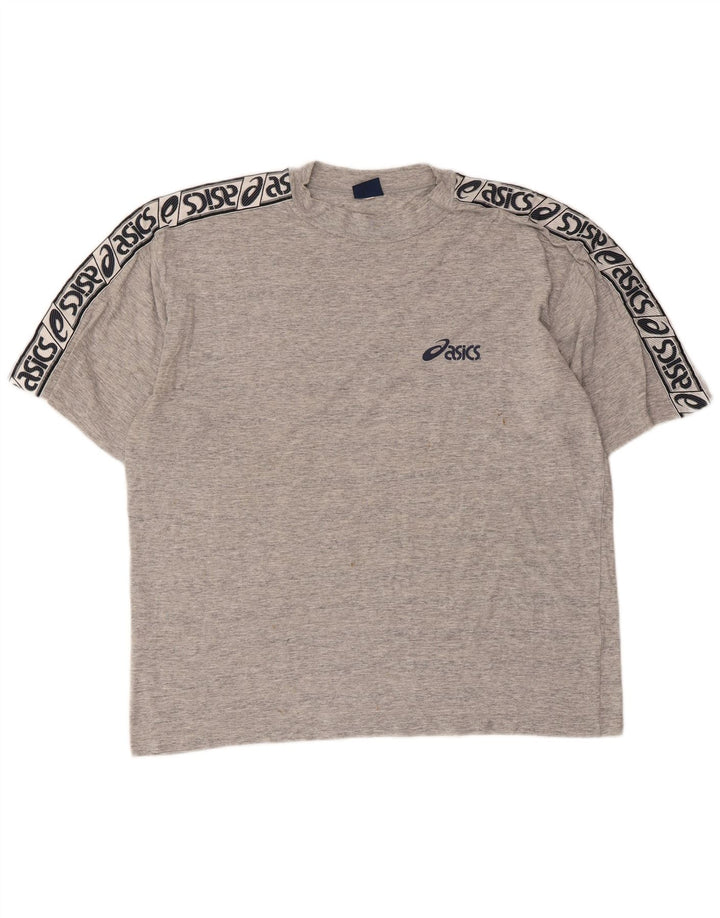 T-shirt grafica ASICS da uomo, grande, in cotone mélange grigio