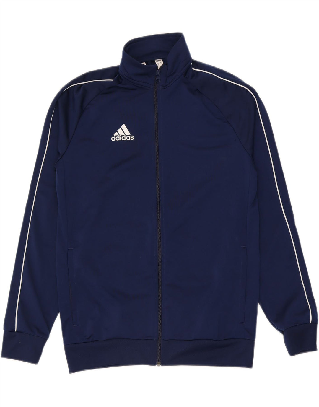 Giacca da tuta da ragazzo Adidas 15-16 anni in poliestere blu navy
