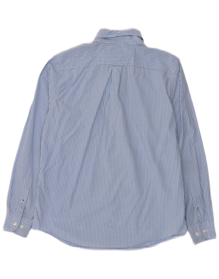 Camicia da uomo Nautica piccola in cotone a quadretti blu