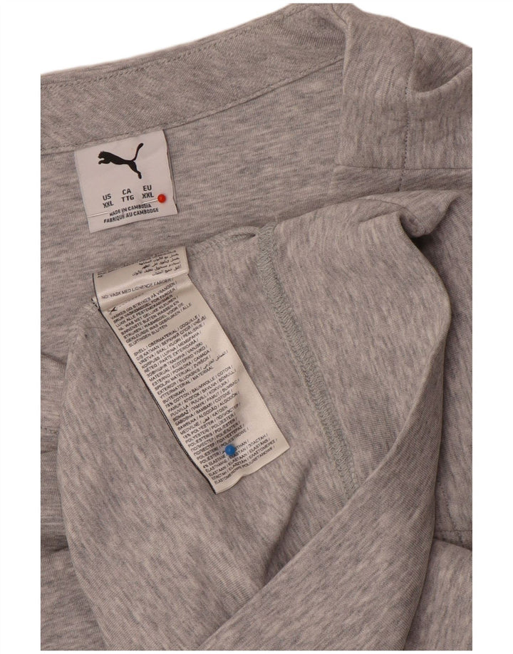 Maglia Puma Uomo Manica Lunga 2XL Cotone Grigio