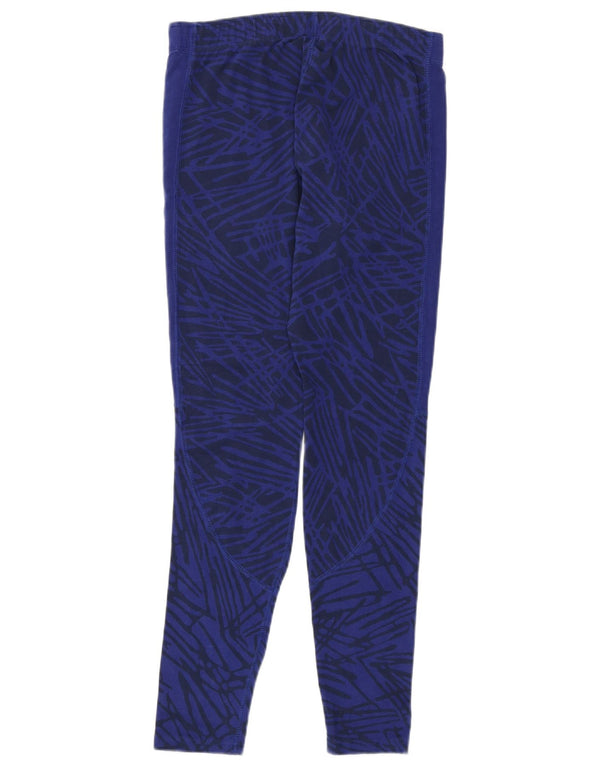 Leggings da donna Nike UK 12 cotone geometrico blu medio