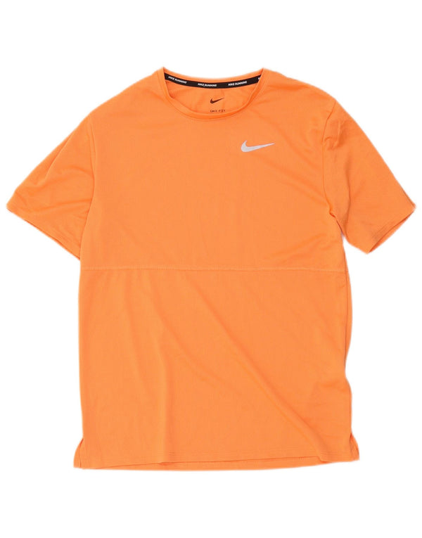 T-shirt Nike Dri Fit da donna Top UK 10 Small Arancione Poliestere