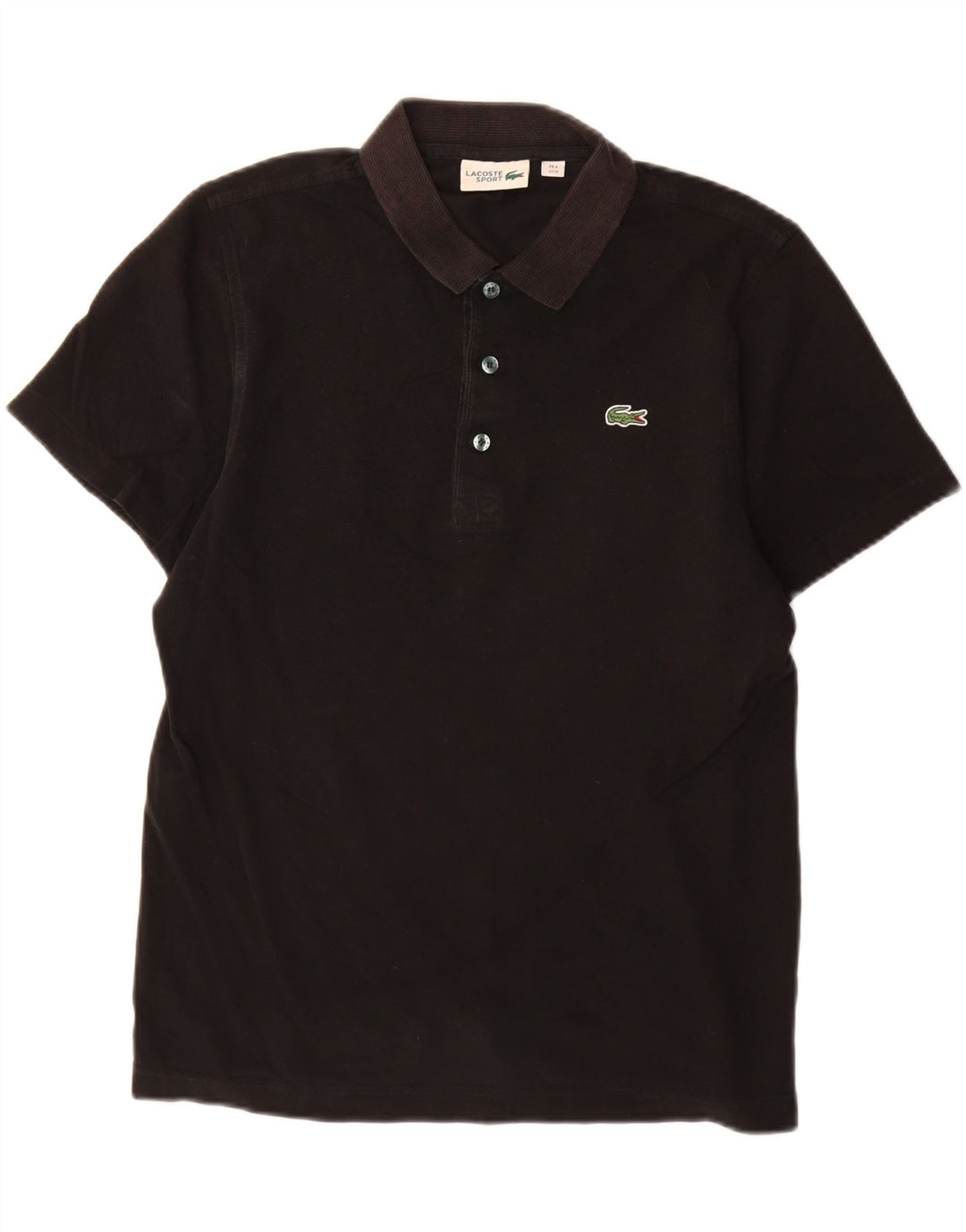 Polo da uomo Lacoste taglia 4 media in cotone nero