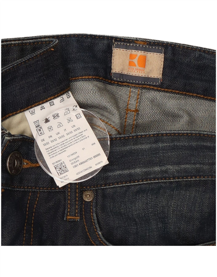 Jeans dritti da uomo Hugo Boss W33 L32 cotone blu