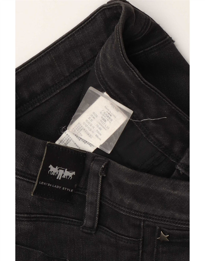 Jeans slim a vita bassa da donna Levi's W27 L27 cotone grigio