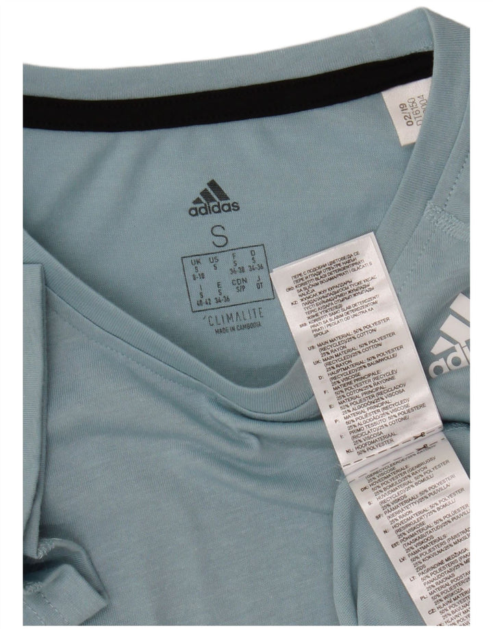 T-shirt Adidas Climalite da uomo UK 8/10 piccola poliestere blu