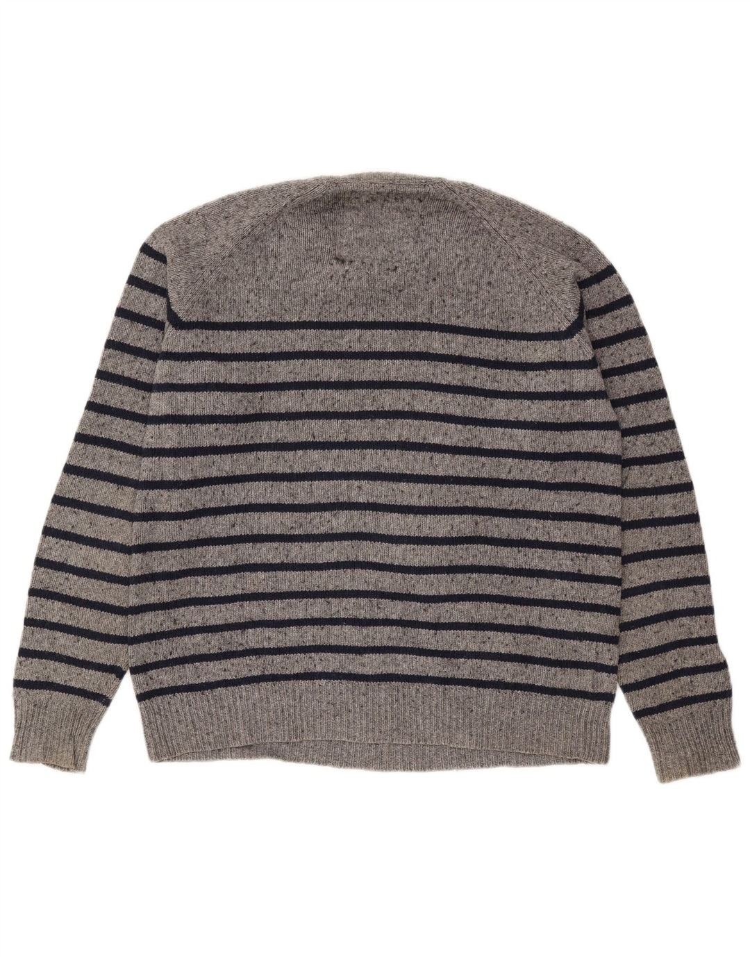 Maglione maglione girocollo da uomo Fat Face grigio medio a righe