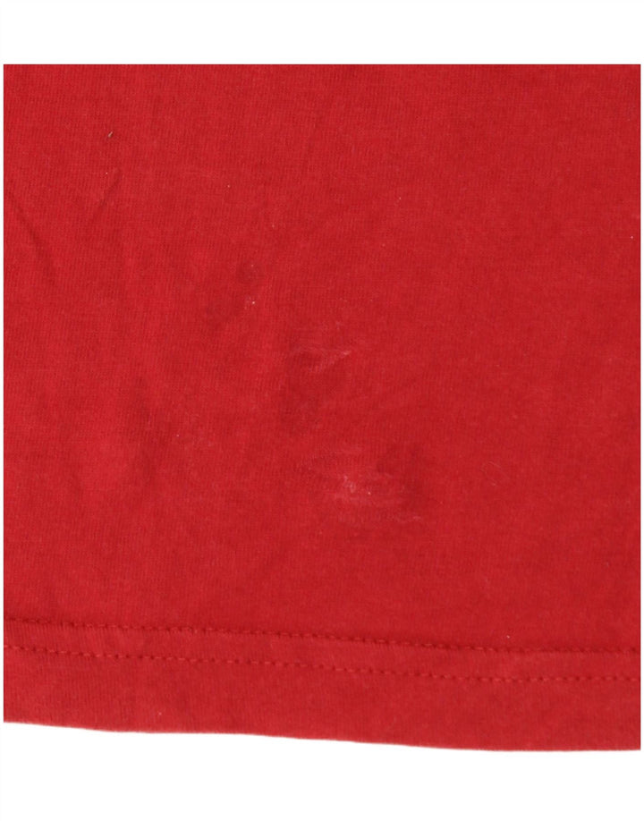 REEBOK T-shirt grafica da uomo Top piccola in cotone rosso