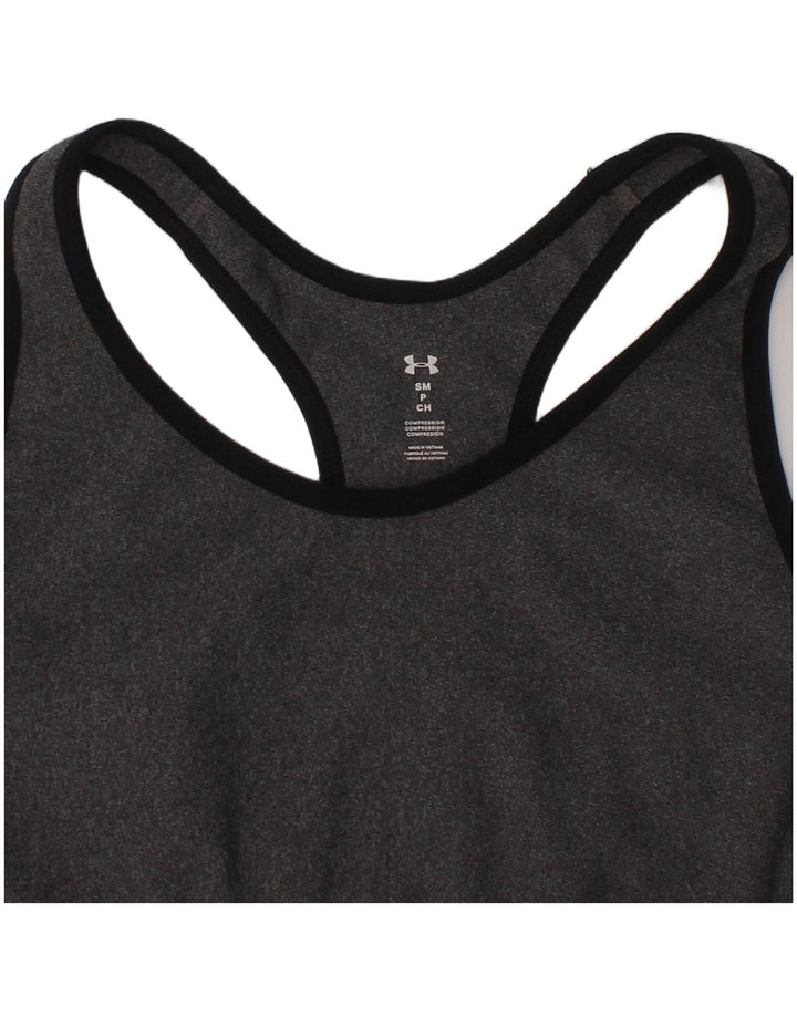 Top grafico a compressione da donna Under Armour piccolo sportivo grigio chiazzato