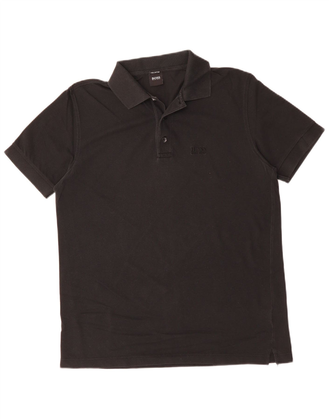 Polo da uomo Hugo Boss in cotone nero medio