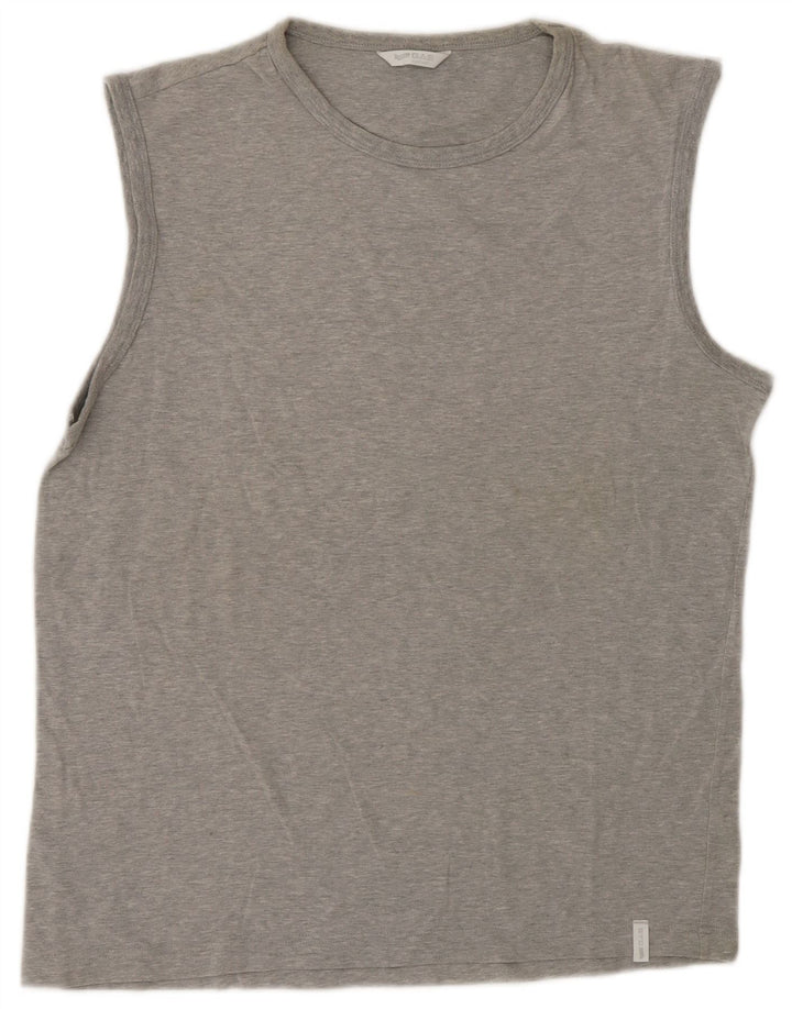 Gilet da uomo Levi's grande in cotone chiazzato grigio