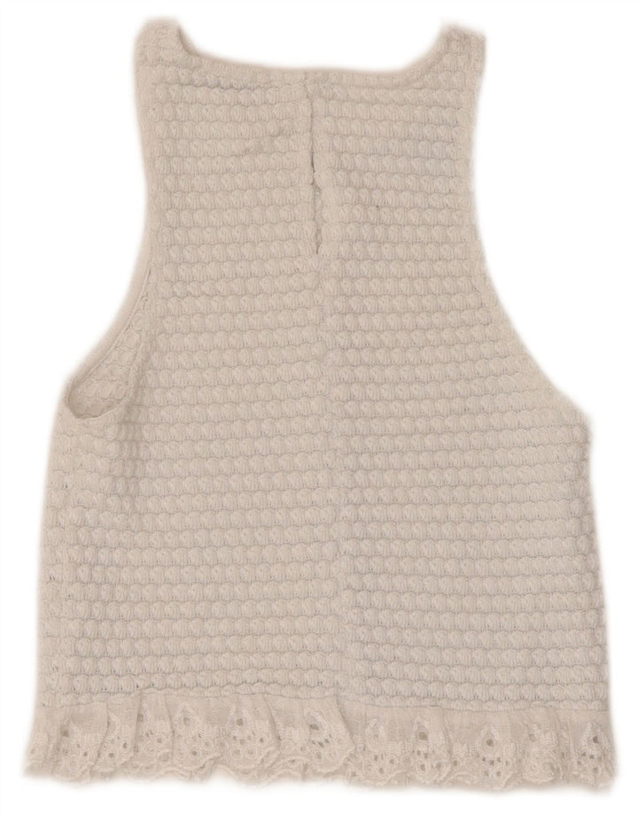 Canotta corta da donna Zara UK 8 piccola bianca