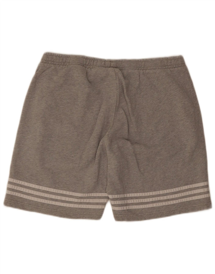 Pantaloncini sportivi Adidas da uomo di grandi dimensioni in cotone a righe grigie