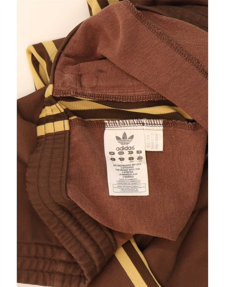 Pantaloni da tuta da uomo Adidas Large in cotone marrone