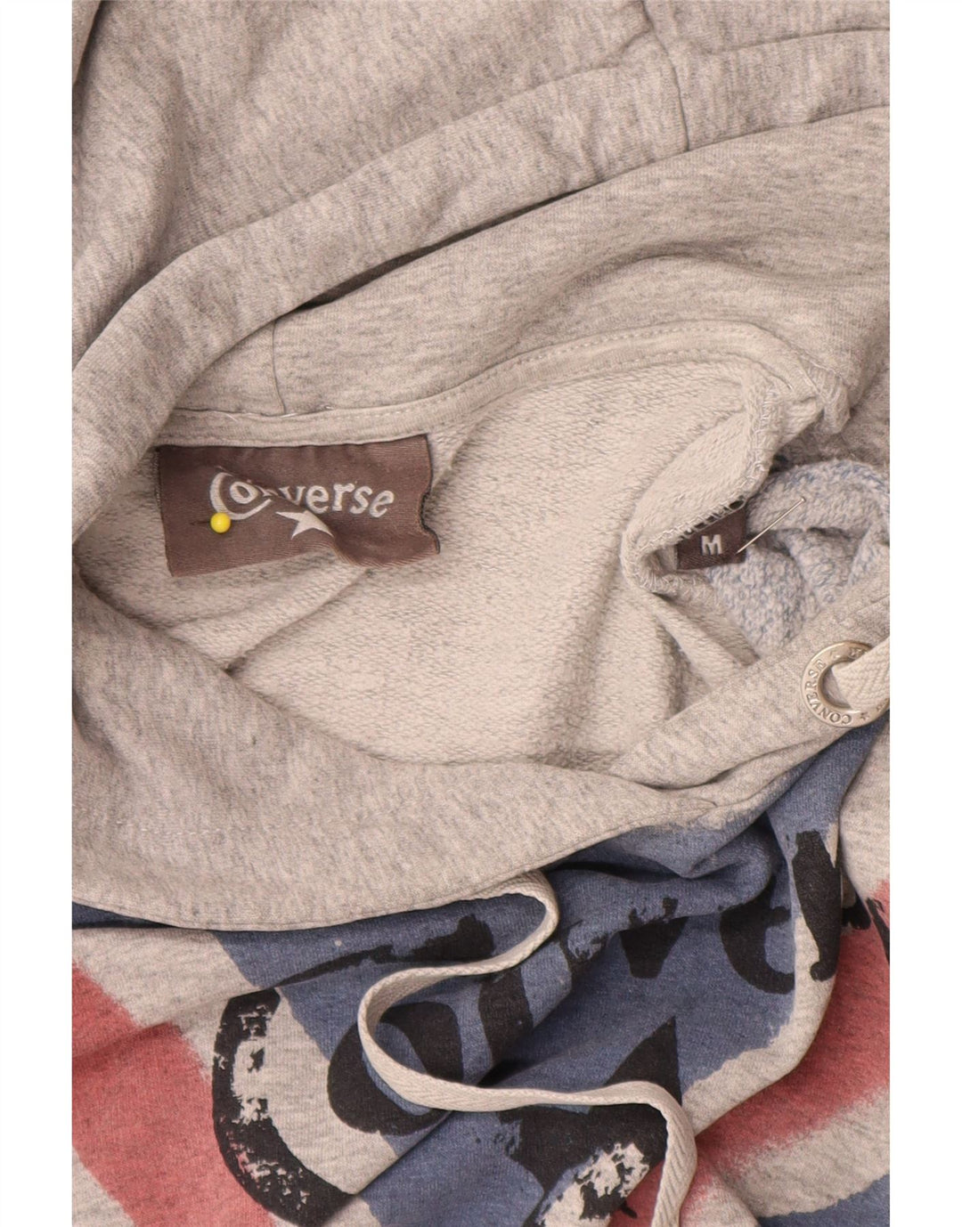 Felpa con cappuccio grafica da donna Converse UK 14 Colorblock grigio medio
