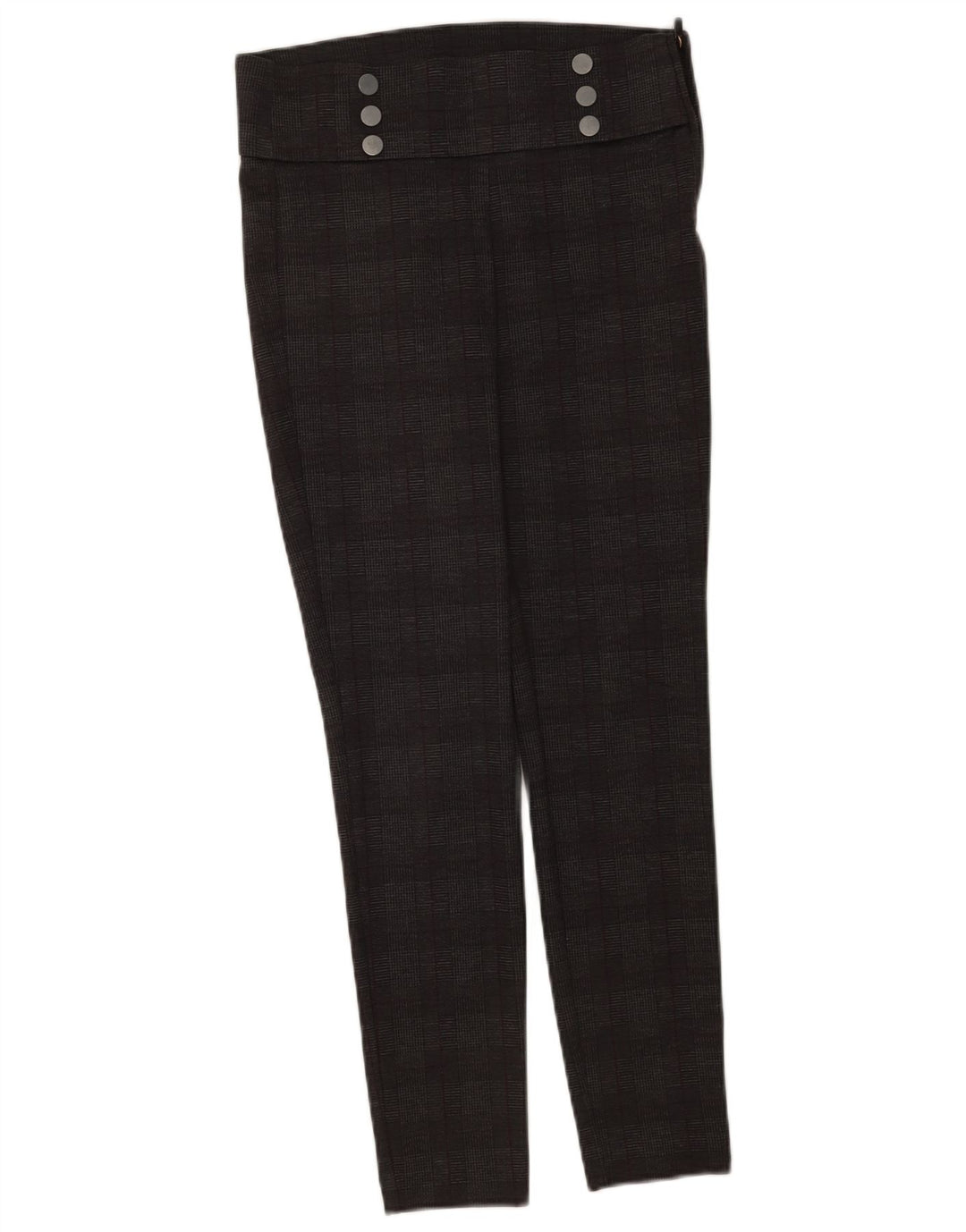 Pantaloni casual legging da donna Zara medi W28 L28 poliestere a quadri grigi