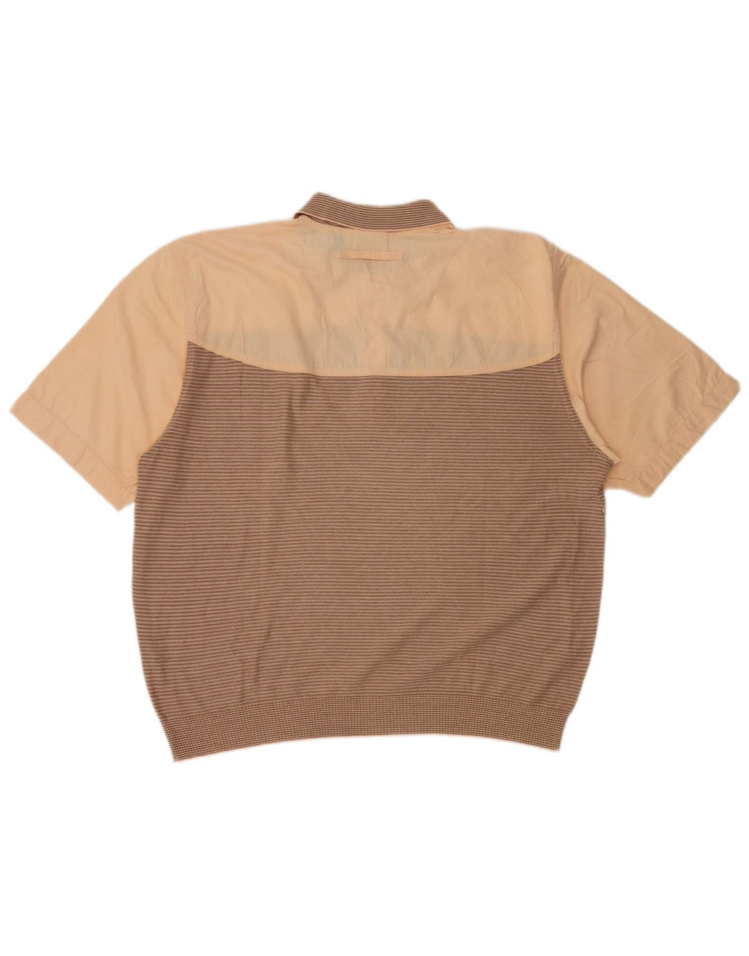 Polo da uomo Donny & Max XL in cotone a righe marroni