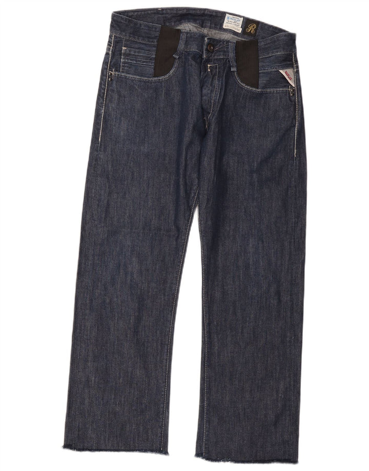 Jeans dritti da uomo Replay W34 L28 blu navy