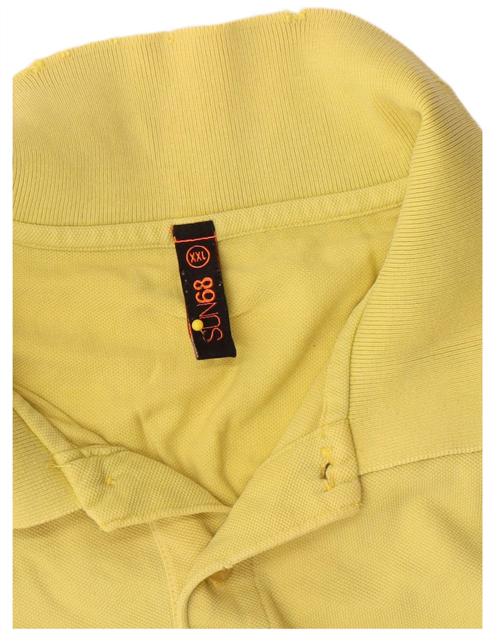 Polo da uomo Sun68 2XL cotone giallo