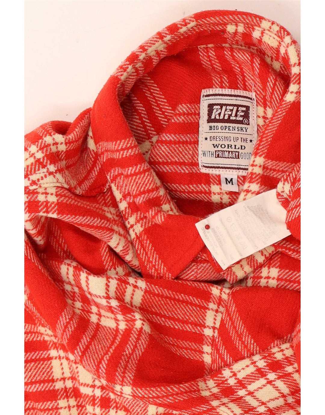 Camicia da uomo Rifle, camicia overshirt in acrilico rosso medio a quadri