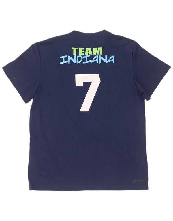 T-shirt grafica Adidas da donna Indiana UK 12/14 medio blu navy