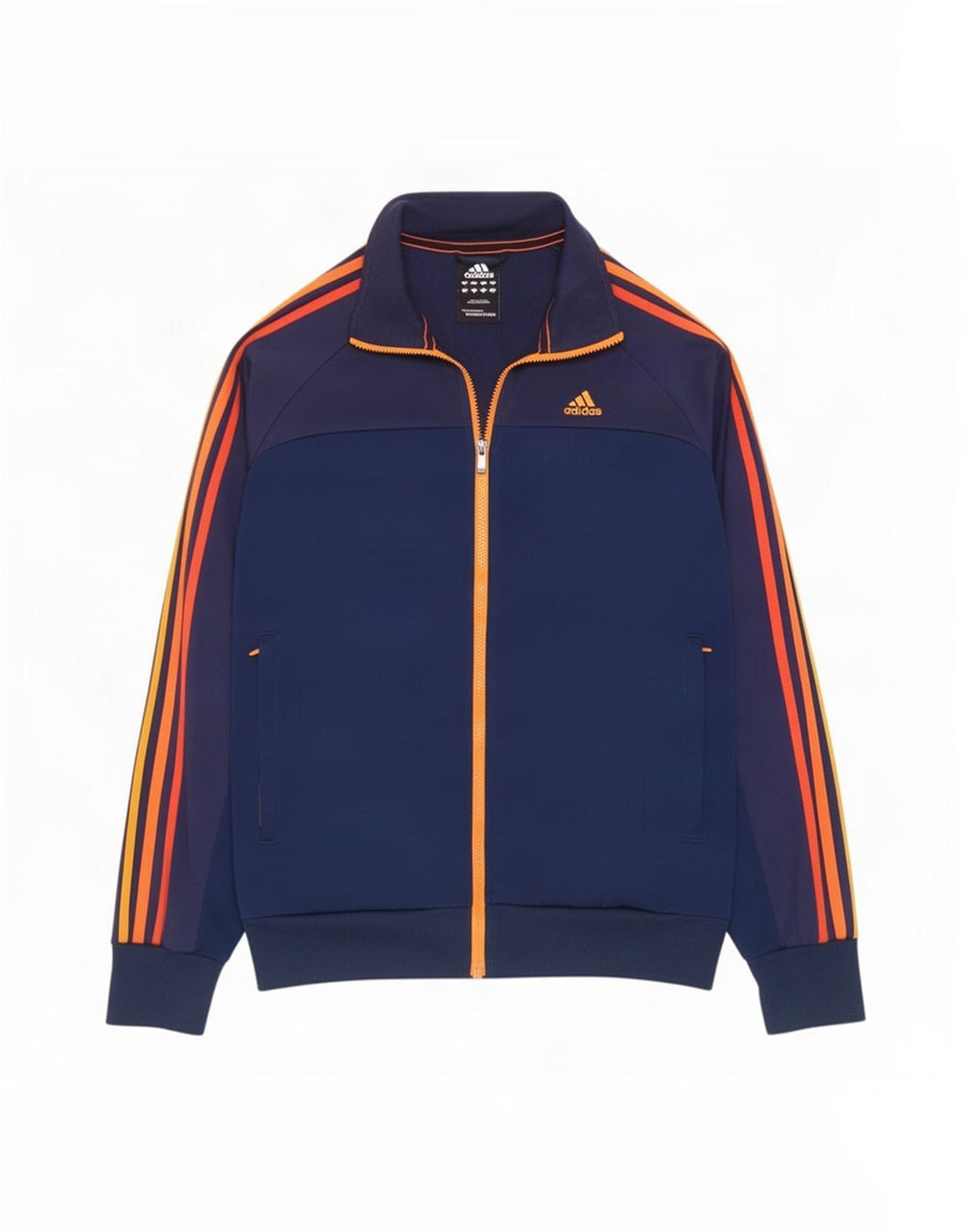 Giacca da ginnastica da uomo Adidas piccola in poliestere blu navy