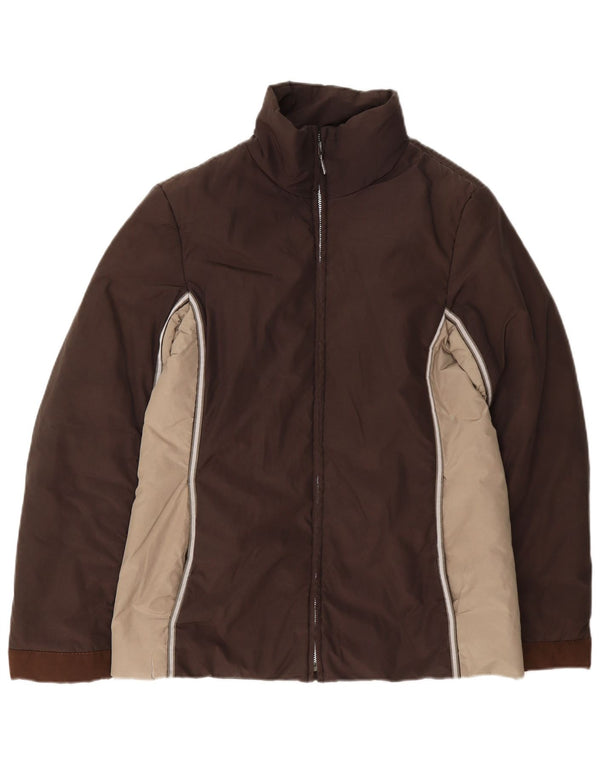 Giacca da sci trapuntata imbottita da donna Max & Co. UK 12 Colorblock marrone medio