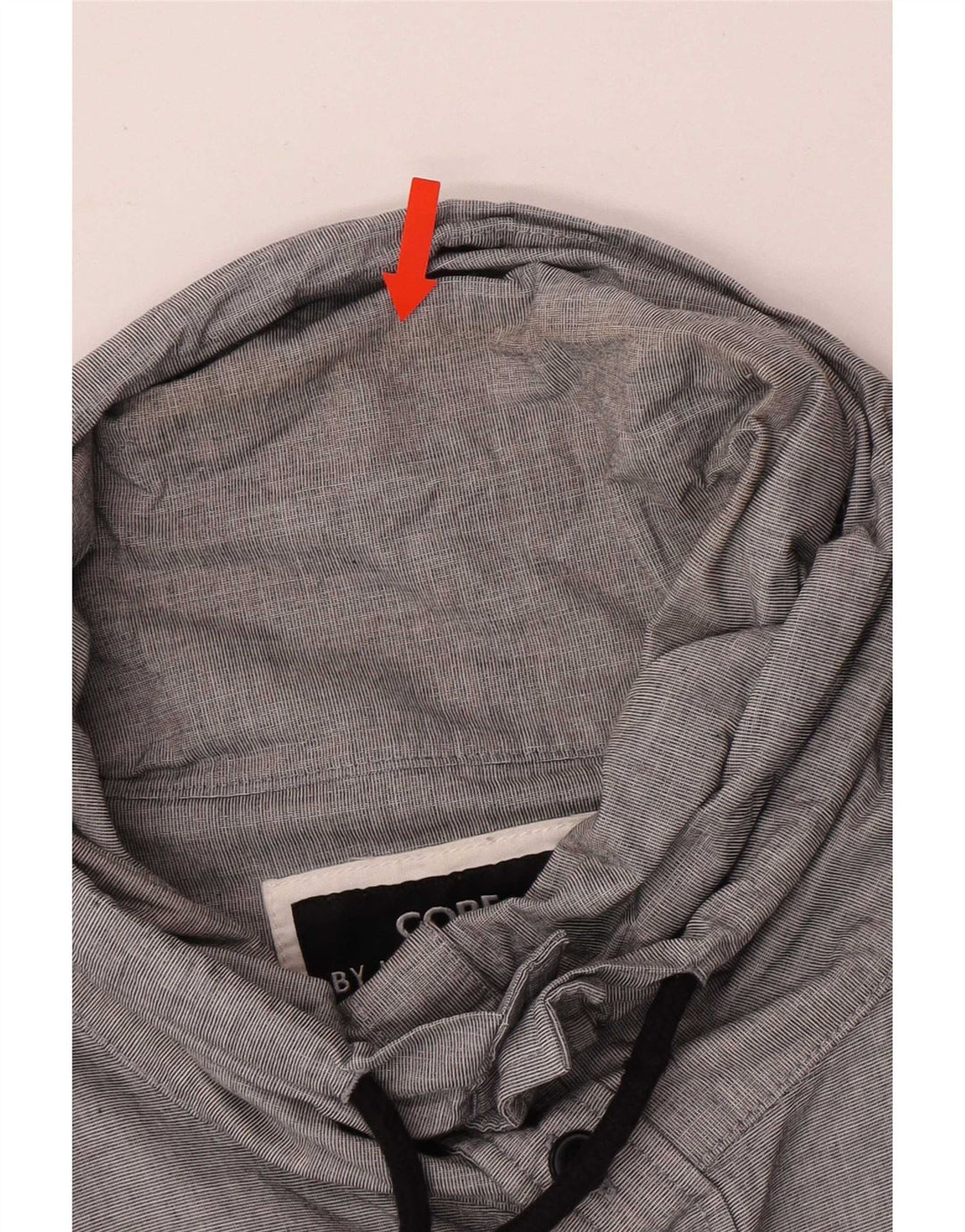 Camicia a collo alto da uomo Jack & Jones piccola in cotone grigio