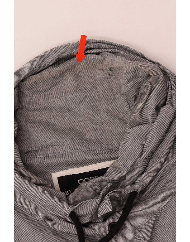 Camicia a collo alto da uomo Jack & Jones piccola in cotone grigio