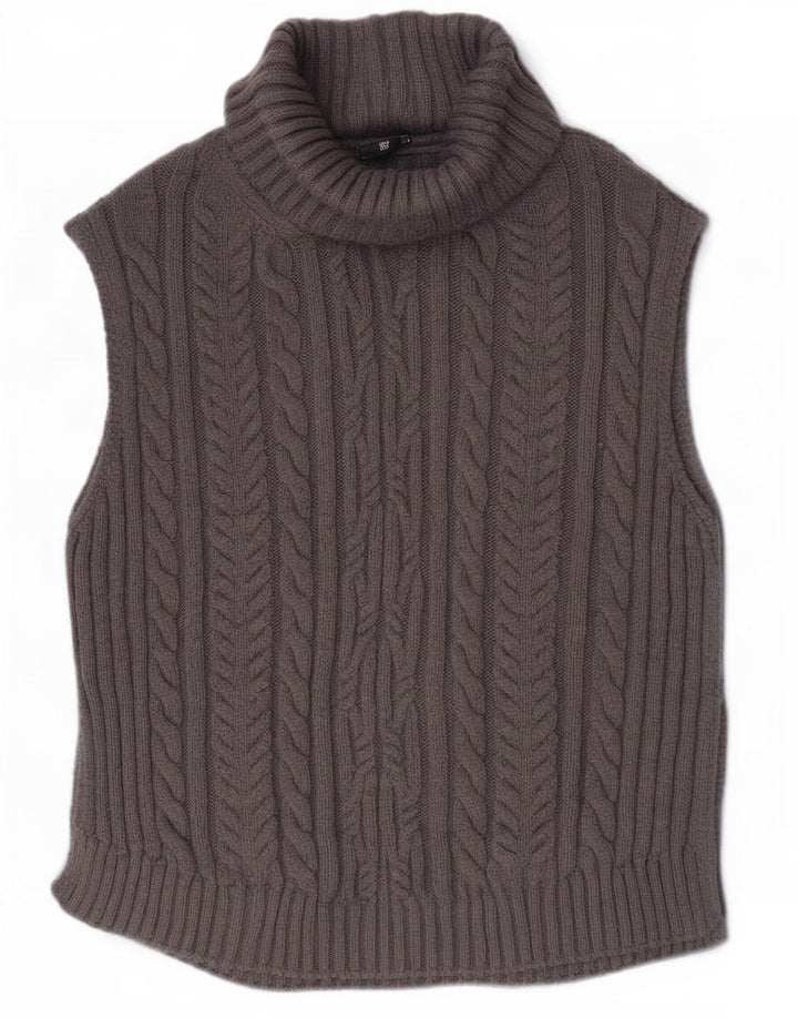 Canotta oversize da donna Marks & Spencer UK 10 piccola in acrilico grigio