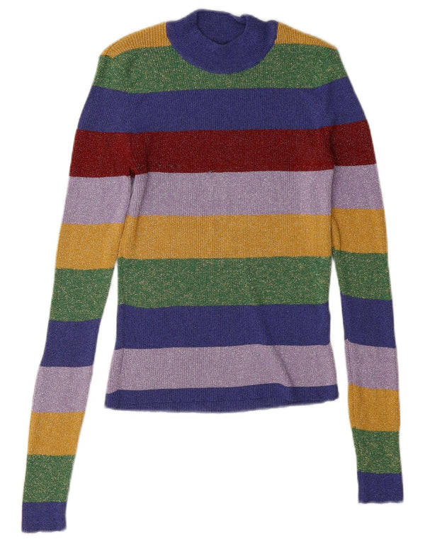 Camicetta da donna Zara Top UK 10 piccola a righe multicolore