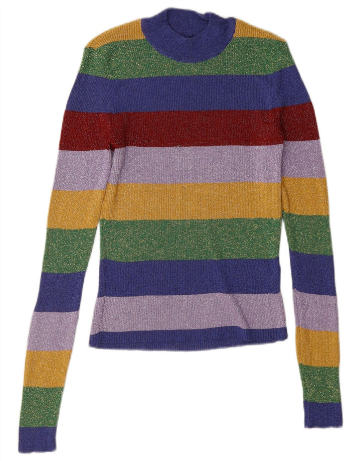 Camicetta da donna Zara Top UK 10 piccola a righe multicolore
