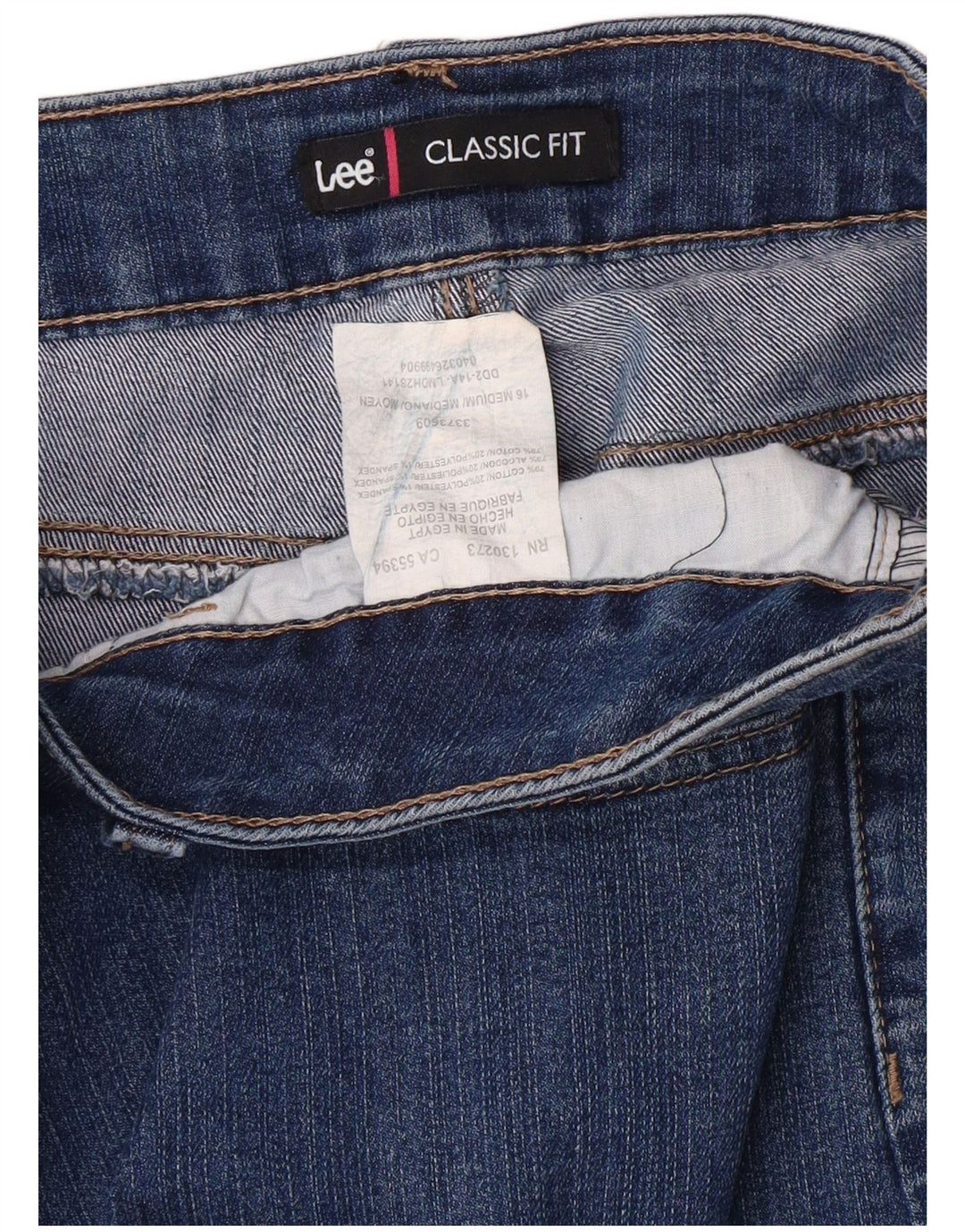 Jeans Capri vestibilità classica da donna LEE US 16 2XL W34 L22 Cotone blu