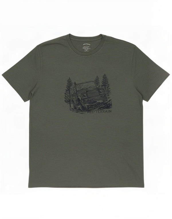 Fat Face Mens Graphic T-Shirt Top 2XL Green Cotton