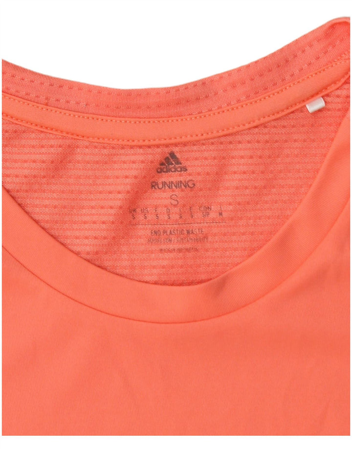 Maglietta da corsa da uomo Adidas Top Small arancione in poliestere