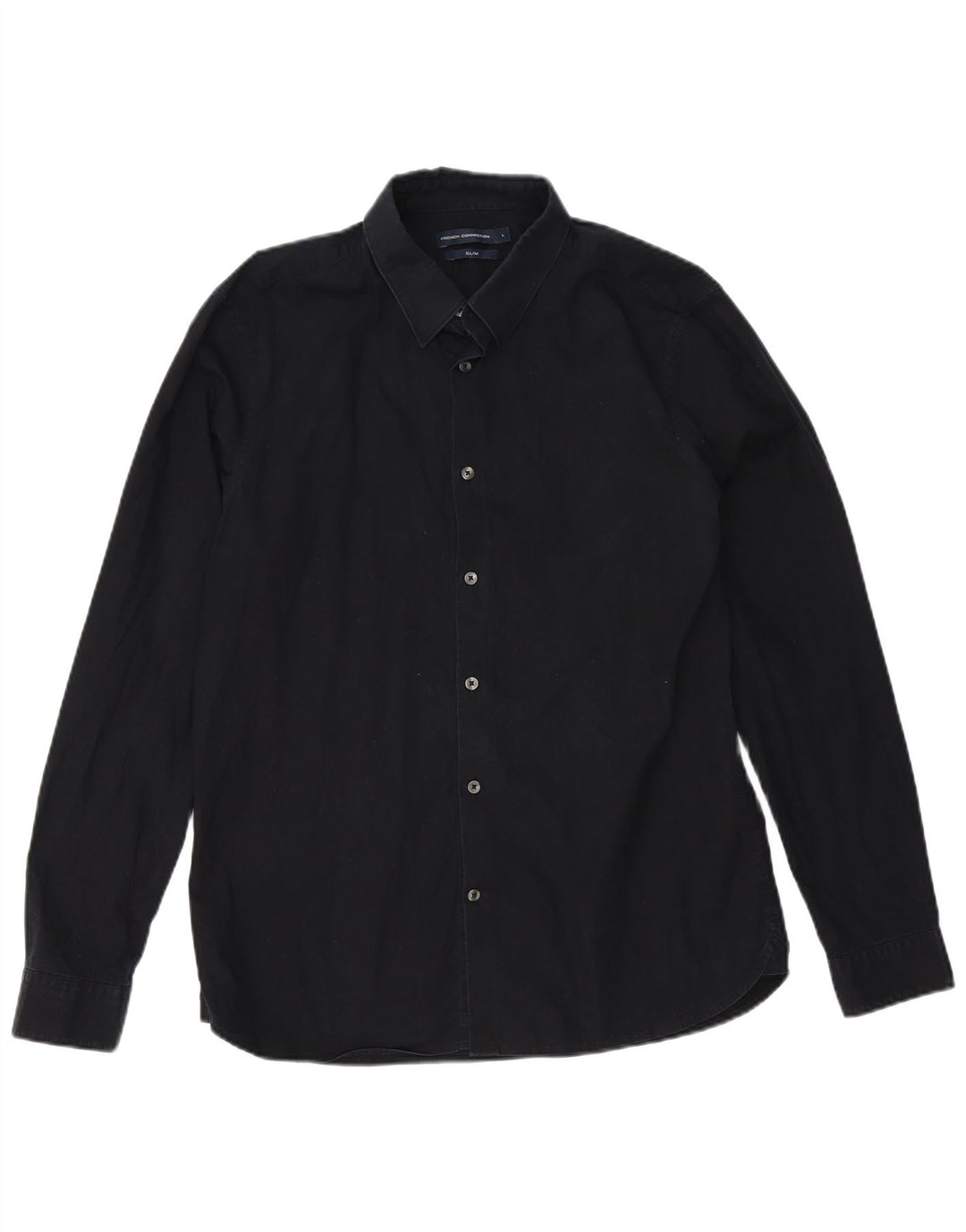 Camicia slim da uomo French Connection grande in cotone blu navy