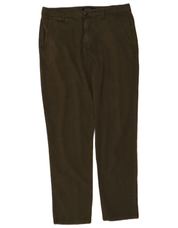 Pantaloni chino slim da donna Zara EU 42 Large W32 L28 Verde