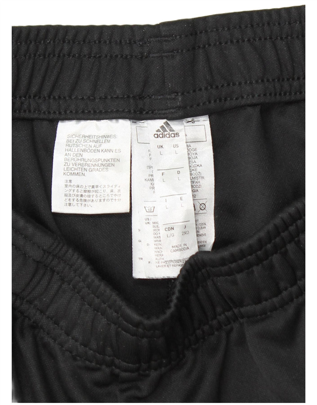 Pantaloni da tuta ADIDAS Climalite da uomo grandi in poliestere nero