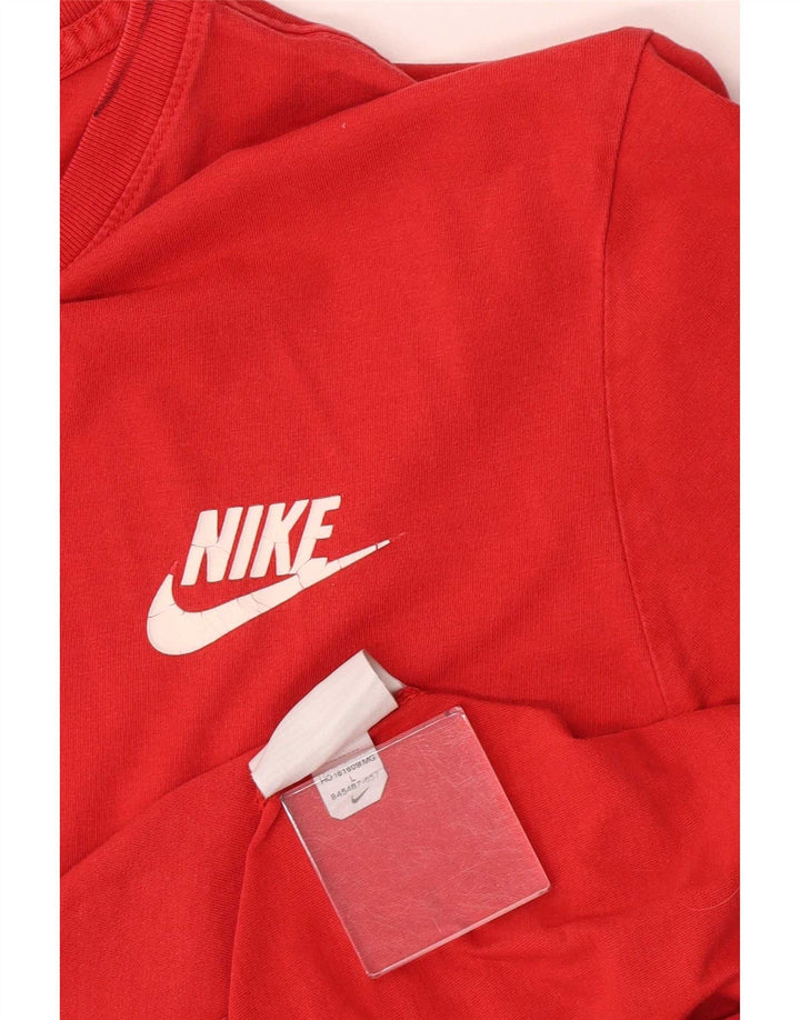T-shirt grafica da uomo Nike Top grande in cotone rosso