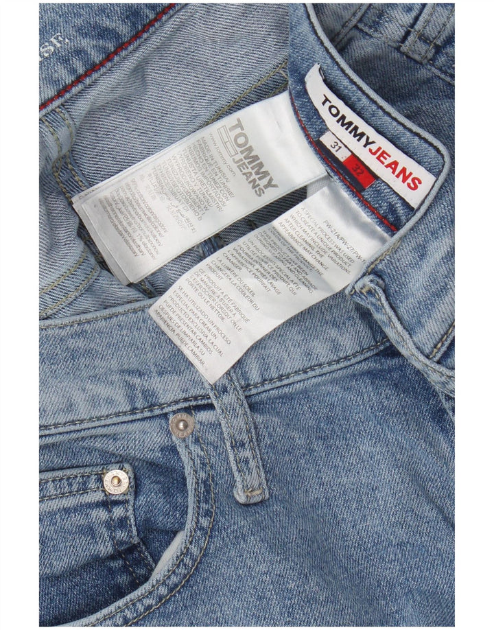 TOMMY HILFIGER Jeans dritti da uomo a vita media W31 L32 cotone blu