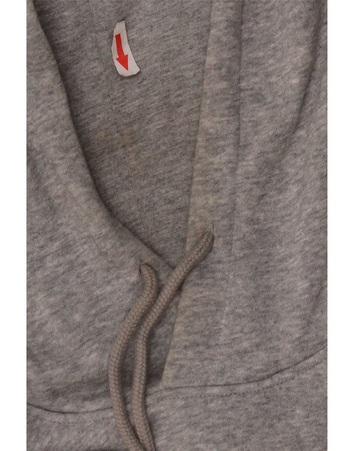 Felpa con cappuccio grafica da uomo Adidas in cotone chiazzato grigio medio
